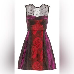 Nanette Lepore Dress in Red and Purple Floral